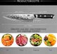 Shan Zu Koksmes 8 Inch Japans Damascus Stalen Keukenmes