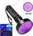 Lampe de poche UV sans marque avec 100 LED UV pour la détection de taches d'urine d'animaux domestiques - noir