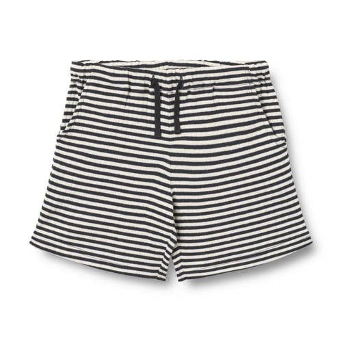 Wheat regular waist gestreepte casual short donkerblauw