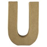 Rayher 71782000 papiermaché letter "U" FSC gerecycled 100%, 15x10,5x3 cm