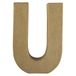 Rayher 71782000 papiermaché letter "U" FSC gerecycled 100%, 15x10,5x3 cm