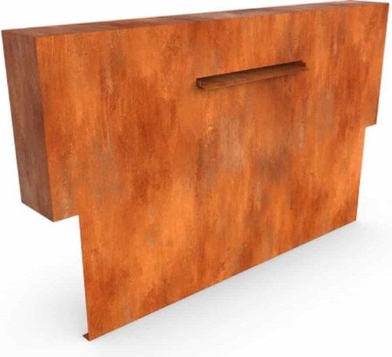 Geroba Cascadi Cortenstaal Watervalelement op vijver 2000 x 250 x 1200 mm