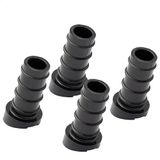 Wagner QuickClick® kunststof glijders, meubelglijders, stoelglijders, set van 4, basis zwart, om in te steken, 4x basis, kunststof, SMART, diameter 12/16 x 3/9/25 mm, helling 18 graden, Made in DE