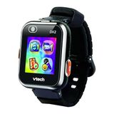 VTech Kidizoom DX2 Smartwatch voor kinderen, interactief horloge met dubbele camera, kleuren-touchscreen, smartwatch met bewegingssensor, schokbestendig, Italiaanse taal, 3-12 jaar, zwart