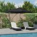 Maison Exclusive - Parasol, 352 x 251 x 265 cm, polyester et aluminium, noir
