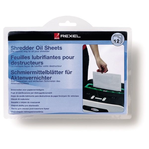 Rexel Oil Sheets voor Papiervernietigers (12) - Blauw