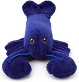 Merkloos / Sans marque Zacht knuffeldier - Pluche speelgoed - Kind gezelschap - Wasbaar op 40 graden - 23 cm - Kreeftblauw