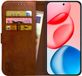 Rosso Element Geschikt voor Honor 400 Pro | Wallet Book Case | Portemonnee Hoesje | 3 Pasjes | Magneetsluiting | Stand Functie | Bruin