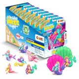 INKEE Surprise Bath Bomb Galupy Zeemeermin - 8 x badbommen voor kinderen met verrassing, eenhoorn-badbom, meisjes, cadeaus vanaf 3 jaar