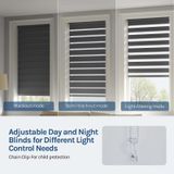 Rouleau double - Store enrouleur - Polyester - 100 x 130 cm - Semi-transparent - Montage sans perçage / avec perçage - Gris foncé