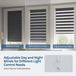 Double panier - Double couche - Semi-transparent - Polyester - 60 x 130 cm - Montage sans perçage ou avec perçage - Gris foncé