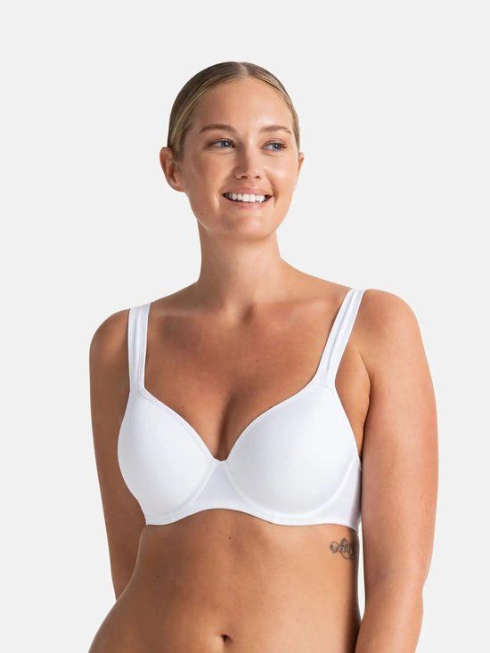 Dorina Rachel T-shirt BH met beugel - Voorgevormde T-shirt bh - Volledige cup bh - 75C - Wit