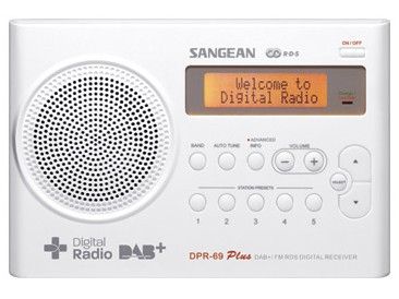 Sangean DPR-69+ Draagbare DAB+ Radio - Wit