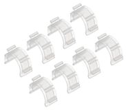 Clips de rinçage, 50 pièces, plastique, transparent, 18 mm