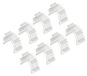 Clips de rinçage, 50 pièces, plastique, transparent, 18 mm