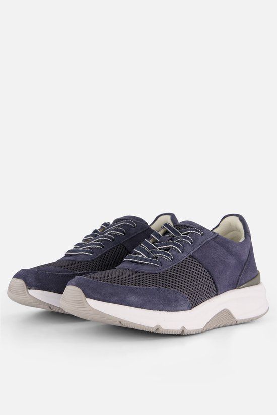 Gabor Rollingsoft Sneakers Blauw Suède Dames