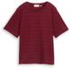 Tom Tailor - T-shirt van katoen - Maat XXL - plum red irregular stripe