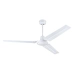 Westinghouse Lighting 7316740 Industrial Traditionele binnenplafondventilator met afstandsbediening, 142 cm, mat wit, DC-motor