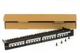 LINK LKPV24R patchpaneel 24 deuren zonder modules met afneembaar frame, zwart