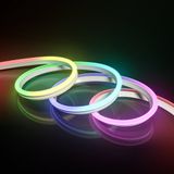 HOFTRONIC Halo Neon LED Strip 5m - WiFi & Bluetooth - RGBWW - Met afstandsbediening - IP65 voor binnen en buiten - RGBIC LED Strip - Neonflex - Smart Strip - Slimme verlichting