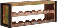 vidaXL Wijnrek Bruin Massief Hergebruikt Hout 120 x 45 x 33 cm