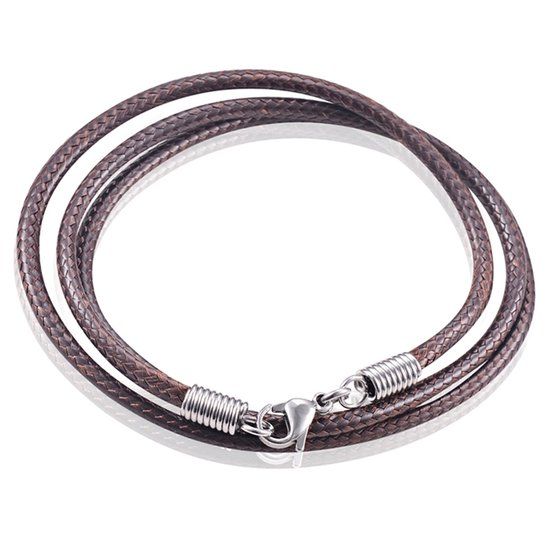 LGT JWLS LGT Jewels waxkoord ketting Donkerbruin - 2.5mm-55cm