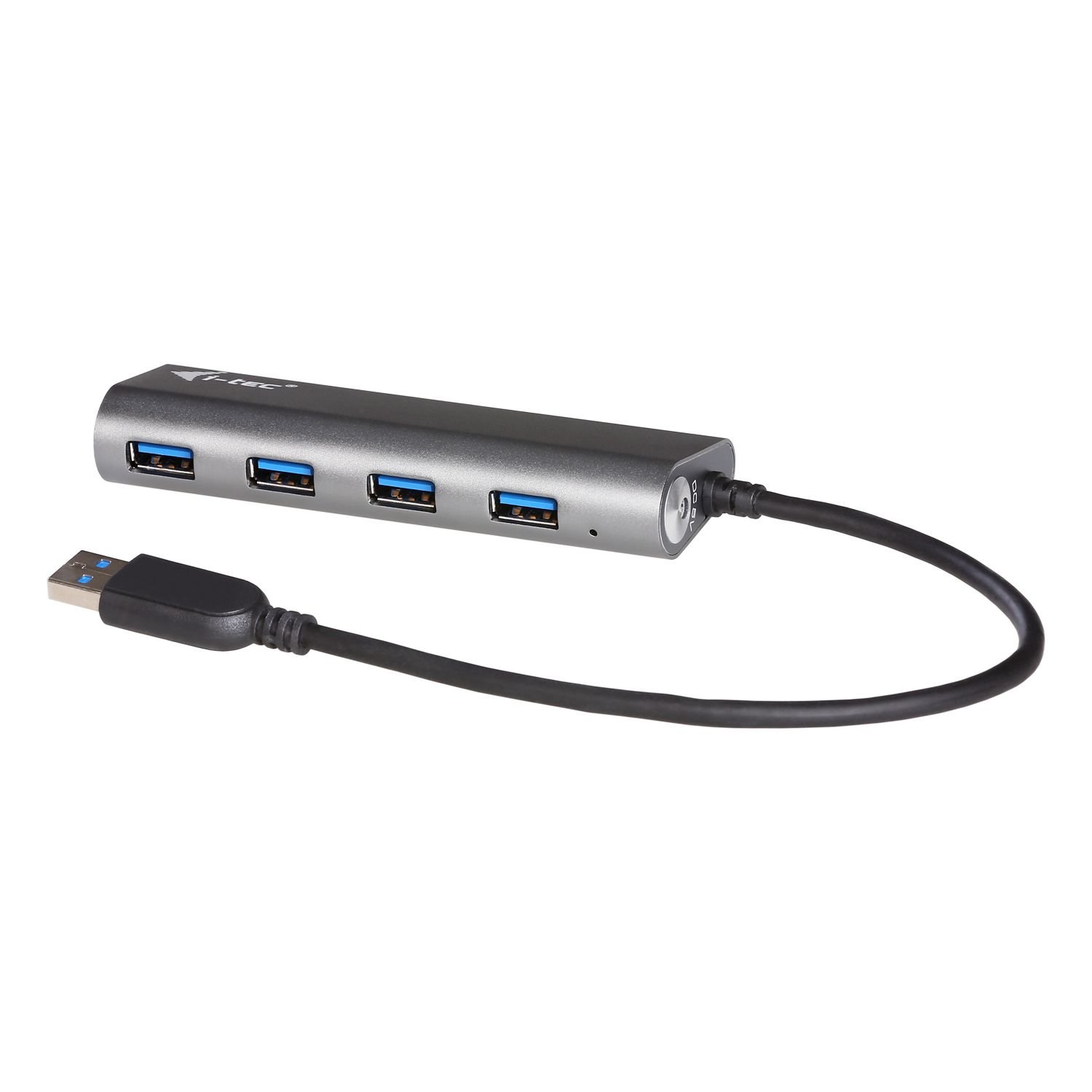 i-Tec Metal Superspeed USB 3.0 4-Port Hub - Grijs