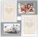 Zep Houten Multi Fotolijst Rouen 4Q Grijs / Wit voor 4 foto's formaat 10x15 (afmeting 31,5x31,5 cm)