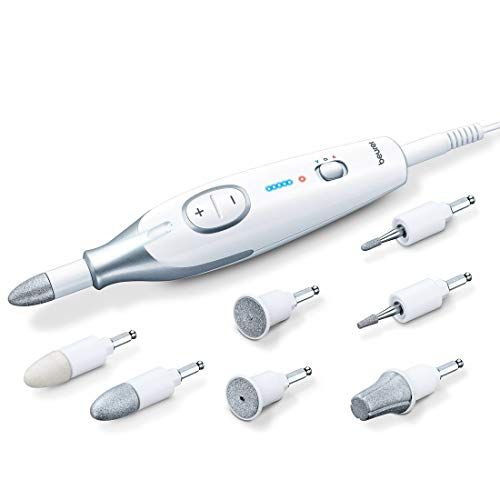 Beurer MP42UK pedicure en manicure set, elektrische nagelvijl met 7 hulpstukken, LED-licht, UK Plug