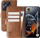 Rosso Element Wallet Book Case voor Motorola Signature - Bruin