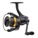 Abu Garcia Superieure spinhaspel, zoetwatervissersreel, snoekbaars en snoekbaars, aluminium spoel, robuuste tweehandige 1000-4000 haspelmaat ondiepe spoel, zwart en goud