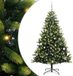 vidaXL Kunstkerstboom met scharnier 150 LEDs Groen 150 cm PVC en PE