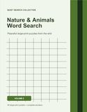 Nature & Animals Word Search: Large-Print Puzzles for Adults and Seniors