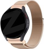 Bandz Milanese loop band geschikt voor Galaxy Watch 7 (40 & 44mm) / Galaxy Watch 6 (Classic) / 5 40mm & 44mm / Watch 5 Pro / 4 & Watch 4 Classic / Watch FE - gevlochten staal - Milanees bandje met magneetsluiting - rosé goud