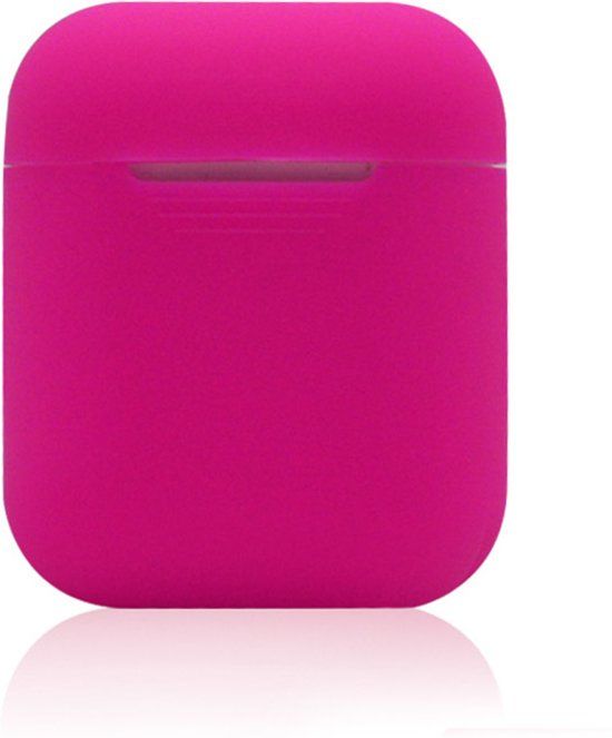 KELERINO. Siliconen hoesje voor Apple Airpods Softcase - Donker Roze