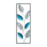 Handgemaakte decoratieve metalen muuraccessoire, 32 x 90 cm, 100% metaal (1,5 mm), uniek handgeschilderd ontwerp, perfect voor huisdecoratie en persoonlijke touch