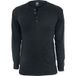 Urban Classics Basic Henley Shirt met lange mouwen - zwart