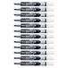 Pentel Maxiflo Marker, droog uitwisbaar, smal, wigpunt, blauw, 12 stuks