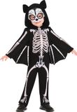 Rubie's Kinder Halloween Vleermuis Skelet Kostuum - Unisex - Maat 110/116