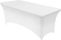 Utopia Kitchen Spandex Tafellaken 1 Pak [122L x 76B x 76H cm, Wit]