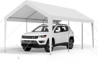 VEVOR Tent Garage Carport Garage Tent Auto Luifel 3,05x6,09x2,87m Wit