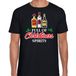 Bellatio Decorations Foute drank humor Kerst t-shirt - heren - zwart XXL