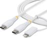 Startech 1m 2-in-1 Robuuste USB-C Oplaadkabel met Lightning Adapter