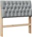 vidaXL Gestoffeerd hoofdbord lichtgrijs 90 cm massief grenenhout
