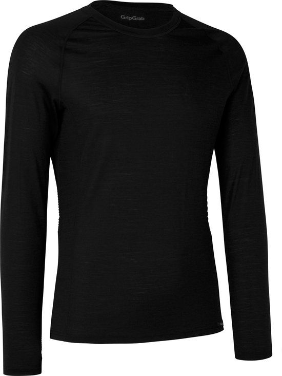 GripGrab Merino Blend Thermal Fiets Ondershirt - Zwart - Heren - Maat M