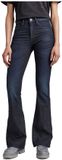 G-Star 3301 Flare Wmn Dames Jeans W25 x L32 Katoen Elastaan Blauw