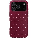 Selencia Vivid Backcover voor de Apple iPhone 18 Pro Max / 17 Pro Max - Happy Dots Burgundy