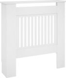 Homcom cache-radiateur panneau de particules, MDF, blanc, 78L x 19l x 81H cm