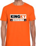 Bellatio Decorations Oranje Kingky outfit t-shirt - Shirt voor heren - Koningsdag kleding M