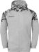 Uhlsport Goal 25 Sweater Met Kap Kinderen - Donkergrijs Gemeleerd / Zwart | Maat: 164